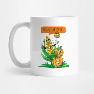 Happy Fall Corny Tshirt Halloween and Thanksgiving Gift Mug